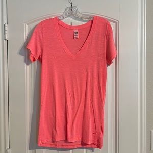 PINK Neon Pink V-Neck Tshirt